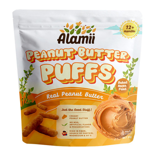 Alamii Kids Puffs | Chicken Mushroom | Cheese | Chocolate | Veggie | Strawberry Yogurt | Peanut Butter | Cheesy Tomato | Kids Snack | Healthy Snack | Halal Snack | 1 years+